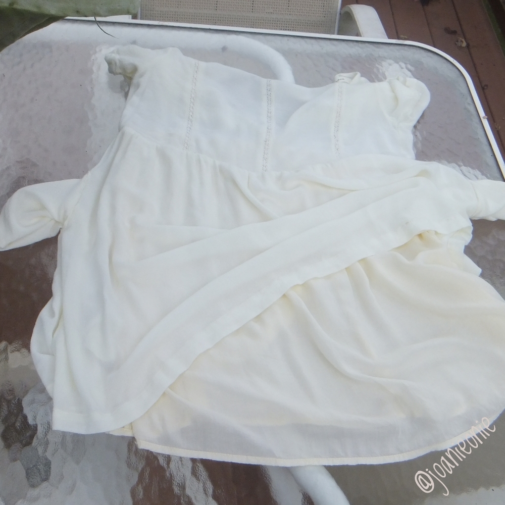 Dress Mini Cottagecore Eyelet Cream Sz M - Picture 4 of 7